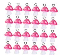 Housoutil 30pcs Rosy Mushroom Pendants Fashion DIY Charm for Jewelry Making for Necklaces Bracelets Keychains Scrapbooking