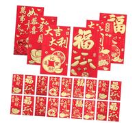 Housoutil 30Pcs Year of Dragon Red Envelopes Spring Festival Money Bags Mixed Style Lunar Year Packets for Chinese Gift Giving and Blessings