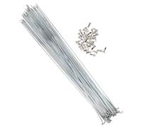 Housoutil 36pcs Mountain Bike Spokes Galvanized Steel 14g 260mm J Bend with Nipples Universal Compatibility Optimal Wheel Spoke Resilience for Outdoor Adventures