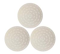 Housoutil 3pcs 10-inch Wooden Circular Wreath Forms with Pre-drilled Holes for Easy Crafting, Classic Flat round Macrame Garland Boards for DIY Holiday Season Decorations and Christmas