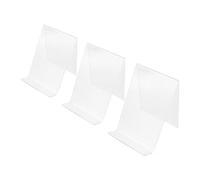 Housoutil 3pcs Acrylic Book Stand Displays for Office and Desktop Use, Holder Multifunctional Use for Phone, Tablet, Cookbook, and Library Decor