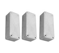 Housoutil 3pcs Aluminum Guitar Pedal Enclosure 1590a Diecast Metal Stomp Box Case 92x38x31mm Unfinished DIY Effects Pedal Case Optimal Internal Protection for Electronic Devices