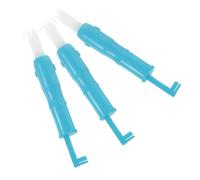 Housoutil 3PCS Automatic Needle Threader and Inserter Sewing Tool for Household Machines Blue Easy Threading and Needle Inserting Aid for Elderly and Poor Eyesight Users
