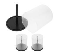 Housoutil 3pcs CD Buckets Disc Storage Bucket 100 Discs Capacity Plastic Multifunctional Storage Solution Minimalist Sl esign Black for Home on The Go