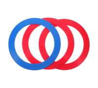 Housoutil 3pcs Colourful Plastic Juggling Rings with Smooth Edges for Beginners and Skill Development, Lightweight for Juggling Games and Circus Shows