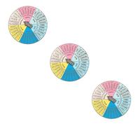 Housoutil 3pcs Feeling Wheel Badge Portable Emotions Wheel Decorative Pin Lightweight Badge for Therapy and Mental Health for
