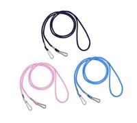 Housoutil 3pcs Glove Straps with Mitten Clips Portable Ski Glove Lanyard Rope for Outdoor Sports in Navy Blue Pink and Royal Blue