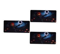 Housoutil 3pcs Halloween Pumpkin Skull Gaming Mouse Pad Large Non Slip Desk Mat for Laptop and Computer Smooth Surface Mousepad with Material Funny for Gamers and Office Use