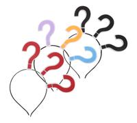 Housoutil 3pcs Novelty Question Mark Hairbands with Arrowhead Shape, Colorful Cosplay Headwear Set for Party Festival Use, Funny Hair Hoop Accessories for Women and Girls