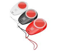 Housoutil 3pcs Red Thumbprint Ink Pad with Lanyard for Financial Accounting and Security, Portable Quick-Dry Fingerprint Notary Pad with Smudge-Free Impressions, PVC and Abs Material