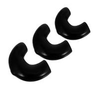 Housoutil 3pcs Rubber Saxophone Neck Strap Hook Cover Sleeve for Sax Neck Strap Clasp, Black Portable Protection Sleeve for On-the-go Use and Professional