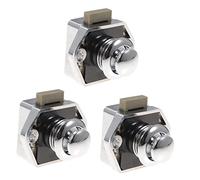 Housoutil 3pcs Rv Drawer Locks Push Button Keyless Cabinet Lock Cabinet Catch Lock Cupboard Latches Stainless Steel Latches Catch Push Button Lock Latches Lock Cabinet Door Zinc Alloy Handle