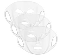 Housoutil 3pcs Silicone Facial Covers Reusable Sheet Comfortable Ear-hook Design Convenient to Carry for Care