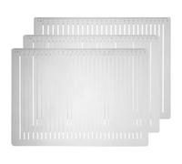 Housoutil 3pcs Straight Line Drawing Stencil Template, Plastic Multi-Functional Ruler with 10mm, 9mm and 8mm Spacing, Lightweight Portable Templates for Journaling and Classroom Use