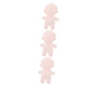 Housoutil 3pcs Supple Plush Blank Doll Body Adorable DIY Stuffed for Early Education PP Cotton Material Lightweight Portable