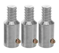 Housoutil 3pcs Threaded Extension Pole Adapter Tips for Mop and Broom Handles Compatible with Wood and Iron Poles Featuring Precise Thread and Weather Resistant Aluminum Alloy Construction