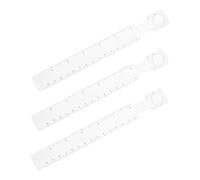 Housoutil 3pcs Transparent Geometric Measuring Rulers with Magnifying Glass Centimeter Scale for Precise Drawing Model Building Office and School Supplies