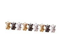 Housoutil 3sets Kawaii Bear Charms for Jewelry Making Cute Pendant for Bracelets Necklaces Earrings Keychains Craft Projects 3pcs*3