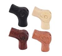 Housoutil 4 Pcs Mixed Color Tube Beads Pendant DIY Charm for Jewelry Making Hand Carved Auspicious Smooth Surface for Bracelets Necklaces Keychains Craft Accessories