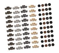 Housoutil 40 Sets Skull Head Rivets Decorative Studs for Leather Craft DIY Punk Spikes Gold Silver Antique Bronze Black Durable Embellishments for Shoes Bags Clothing Accessories