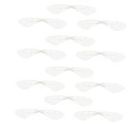 Housoutil 40pcs Artificial Dragonfly Wing Charms Organza DIY Craft Supplies for Earrings Hair Decorations Brooches Skin Friendly Durable Realistic Lightweight Pendants for Handmade Jewelry