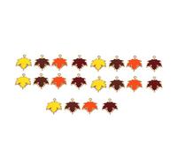 Housoutil 40Pcs Maple Leaf Earring Pendants DIY Jewelry Making Charms for Bracelets Necklaces Crafting Accessories Red Yellow Brown Orange