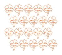 Housoutil 40pcs Mini Leaf Shaped Metal Binder Clips in Orange Shamrock Paper Clips Resistant to Bending and Breaking, Versatile for Notebooks and Wedding Invitations, for Irish Party and St