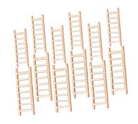 Housoutil 40Pcs Mini Wooden Miniature Ladders for DIY Dollhouse and Micro Landscape Accessories Durable and Lightweight Mini Ladder Ornaments for Creative Play and Imaginative Learning