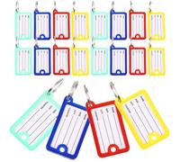 Housoutil 40pcs Portable Key Labels with Colour Coding and Key Loss Prevention Features Compact Pp Material for Hotels and Offices Multi-Function Luggage Locator Tags for Easy Identification