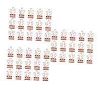 Housoutil 45 Pcs Rose Binder Clips Multi Use Paper Clips for Organizing Documents Files Diaries and Office Paperwork Practical for Students and Teachers