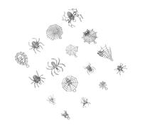 Housoutil 48pcs Halloween Spider Charms with Intricate Web Design Realistic Metal Spiders for DIY Jewelry Making Bracelet Necklace Keychain Crafting Lightweight Seasonal Embellishments