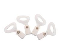 Housoutil 4pcs Adjustable White Plastic Mic Clip Holder for Desk Stand with Universal Compatibility and Lightweight Ergonomic Design, Suitable for Singers and Musicians in Church or Event