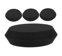 Housoutil 4pcs Black Angled Edge Waxing Sponges for Car and Furniture Maintenance Sponge Cotton Pads for Quick Even Application and Radiant Shine Vehicles Suvs Trucks and Furniture