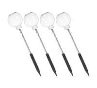 Housoutil 4pcs Chicken Pecking Slow Feeders, Metal Swing Enrichment with Spring and Ground Stake, Interactive Foraging Treat Dispensers for Poultry Coop and Hen Feeding