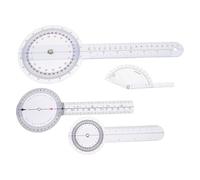 Housoutil 4pcs Clear Plastic Goniometer Ruler for Orthopedic Joint Measurement Rotatable Multi-Angle Protractor for Finger Toe and Spine Assessment with Precise Markings