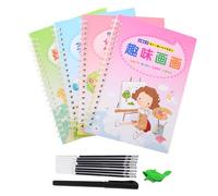 Housoutil 4pcs Copybook for English Writing Practice Grooved Calligraphy Workbook with Pens for Preschool Learning Safe Materials for Boys