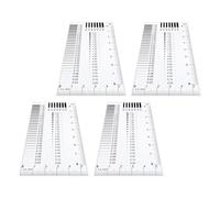 Housoutil 4pcs Crack Width Gauge Ruler, Plastic Measuring Tool with Multifunctional Design and Lightweight Build for Industrial Quality Control and Printing Applications