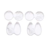 Housoutil 4pcs DIY Pendant Silicone Molds Resin Casting Mold for Handmade Jewelry Making, and Teardrop Shapes, Flexible Silicone Craft Supplies for Artisans and DIY Crafters