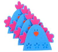 Housoutil 4pcs Easter Egg Holders Chick Shape Cloth Egg Carrier Blue Easy to Use Prevents from Breaking Festive Table Decorations for Easter Celebrations