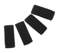 Housoutil 4pcs Elastic Belt Keepers for Men, Nylon Webbing Strap Retainers, Backpack and Hiking Belt Loop Fixing Hoops, Black Elastic Harness Strap Holders for Outdoor Use