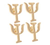 Housoutil 4pcs Elegant Alloy Brooch Pins for Women Psychologists, Stylish Heart Lapel Badges with Decorative Design, for Office and School Accessories