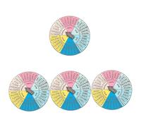 Housoutil 4pcs Feeling Wheel Badge Portable Emotion Wheel Turntable Unique Mental Health Decor Adorable Enamel Brooch for Keys Bags for Friends Special Occasions