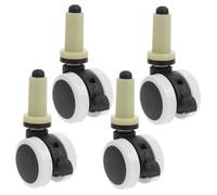Housoutil 4pcs Heavy Duty Replacement High Chair Wheels Plastic Casters for Dining Chair Furniture Accessories Easy Install Smooth Mobility Random Color