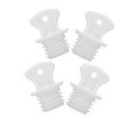 Housoutil 4pcs Hot Water Bottles Rubber Stopper Universal Fit Sturdy Replacement Sealing Caps Easy to Replace White for Travel and Home Use