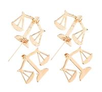 Housoutil 4pcs Justice Lapel Pins for Lawyers and Legal Professionals, Alloy Material with Precise Details and Versatile Attachment, Golden Libra Scales Brooches for Daily Business
