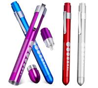 Housoutil 4pcs LED Diagnostic Pen Lights for Nurses and Doctors Portable Lightweight Medical Penlights with Clip Warm Non Irritating Light for Ear Eye Mouth Examination Nursing School