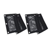 Housoutil 4pcs Mesh Pencil Pouch with Smooth Metal Zipper Oxford Fabric Binder Pencil Organizer Clear Window Stationery Bag for School Office and Travel Essentials