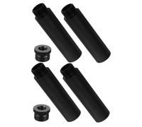 Housoutil 4pcs Microphone Stand Extension Tubes Metal Adapters Boom Arm Rods for Multiangle Live Streaming Recording and Professional Audio Setup