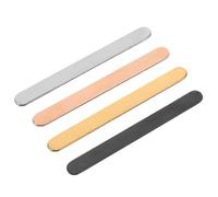 Housoutil 4pcs Narrow Mirror Finish Stainless Steel C-Shaped Adjustable Ring Blanks Finger Ring Strips for DIY Jewelry Making Black Gold Rose Gold Steel Colors Suitable for Crafting