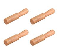 Housoutil 4pcs Nepalese Buddha Sound Bowl Wooden Stick for Meditation and Yoga with Fine Workmanship Practical Design Beige Colour